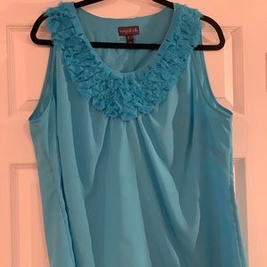 Long Tall Sally 16 robin blue sleeveless top